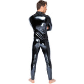 Black Level Vinyl Jumpsuit With Zip Black > Latex > Male